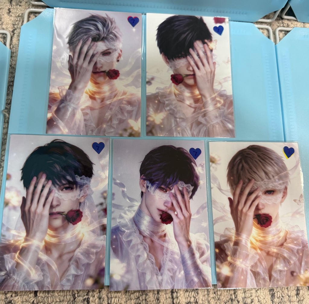 AI Images Love and Deepspace A7 Embossed Stickers