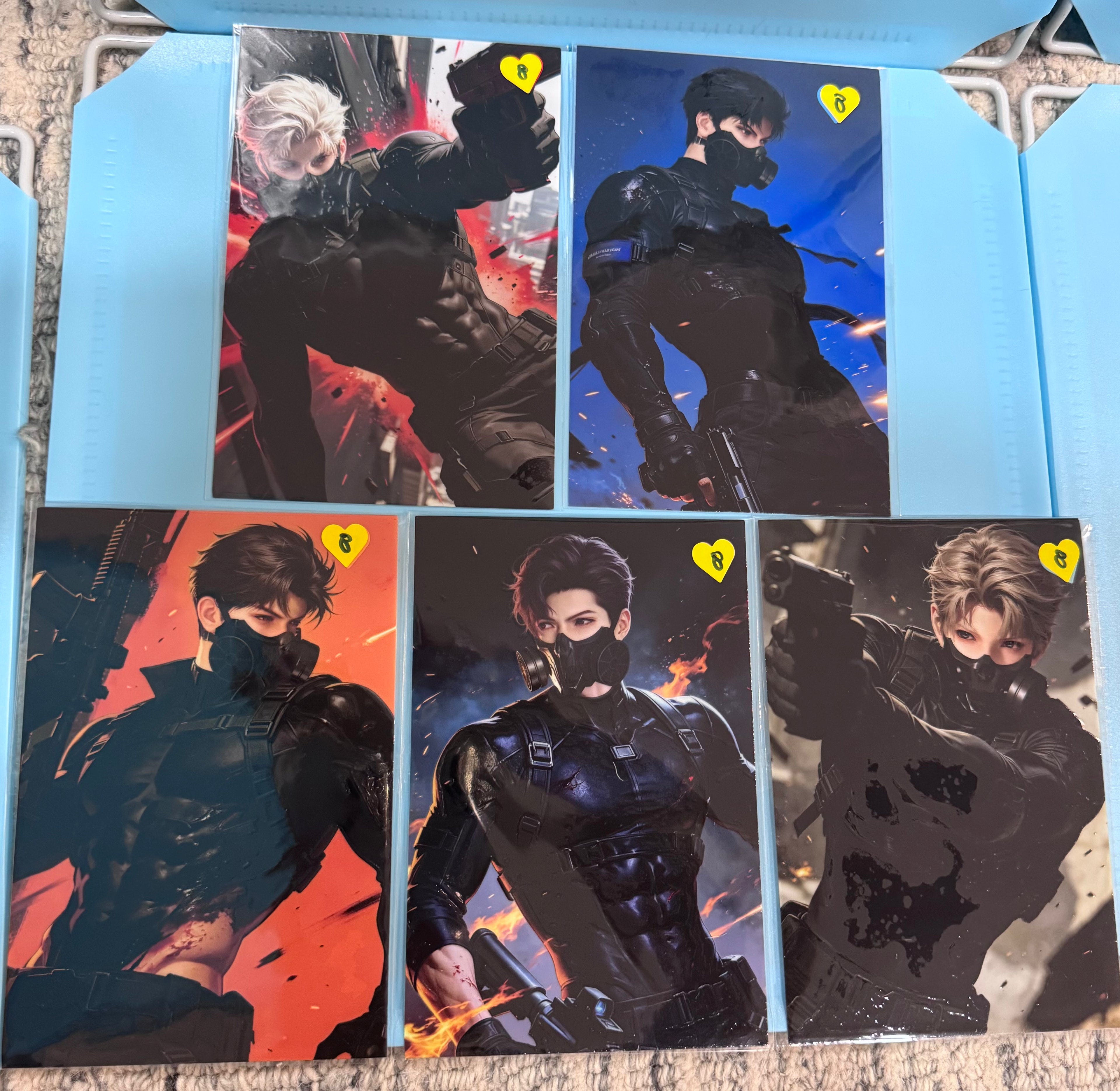 AI Images Love and Deepspace A7 Embossed Stickers