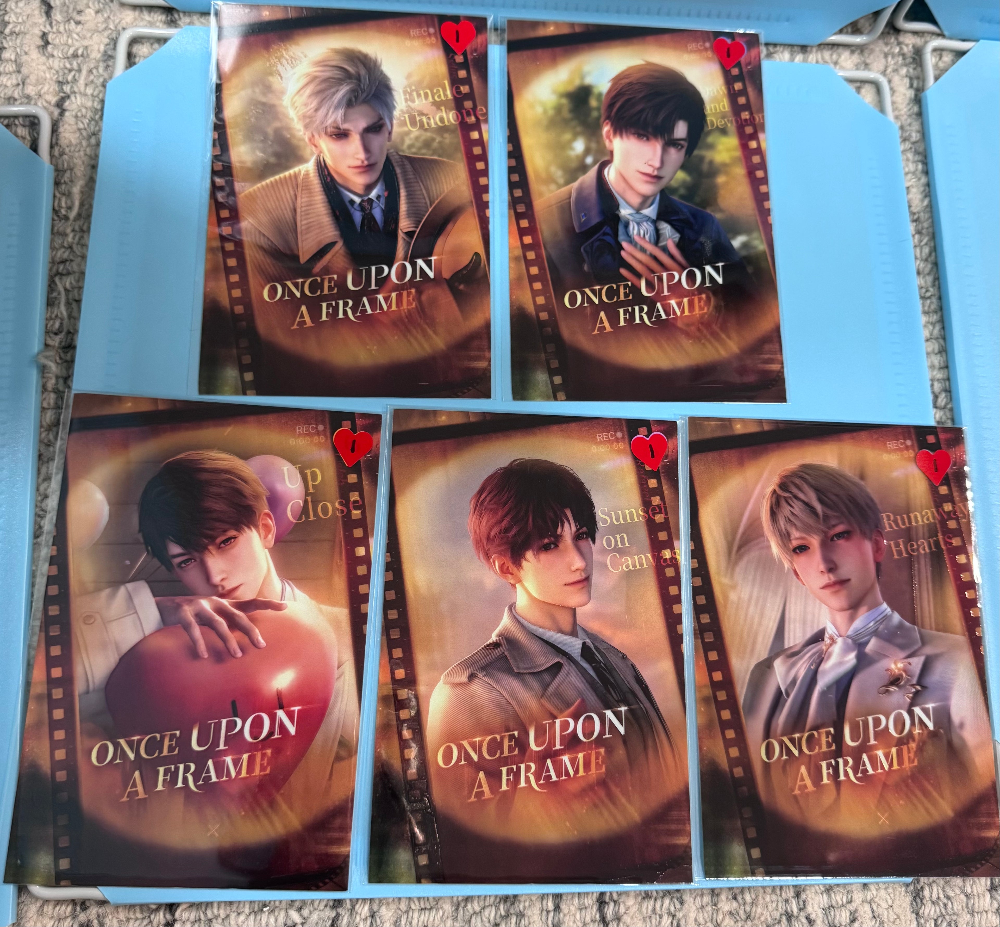 Official Images Fanmade A7 Embossed Stickers  Love And Deepspace