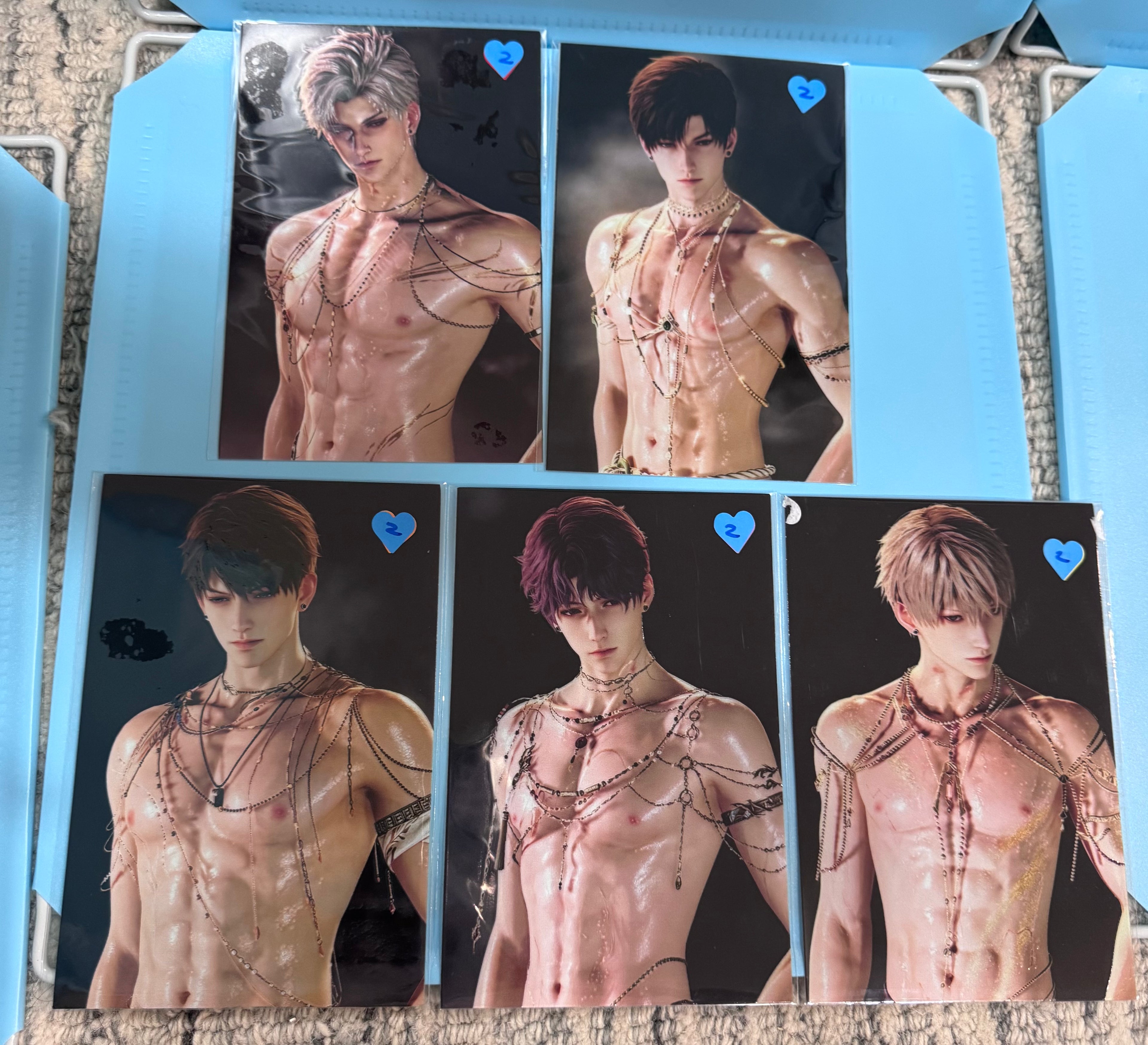 Official Images Fanmade A7 Embossed Stickers  Love And Deepspace
