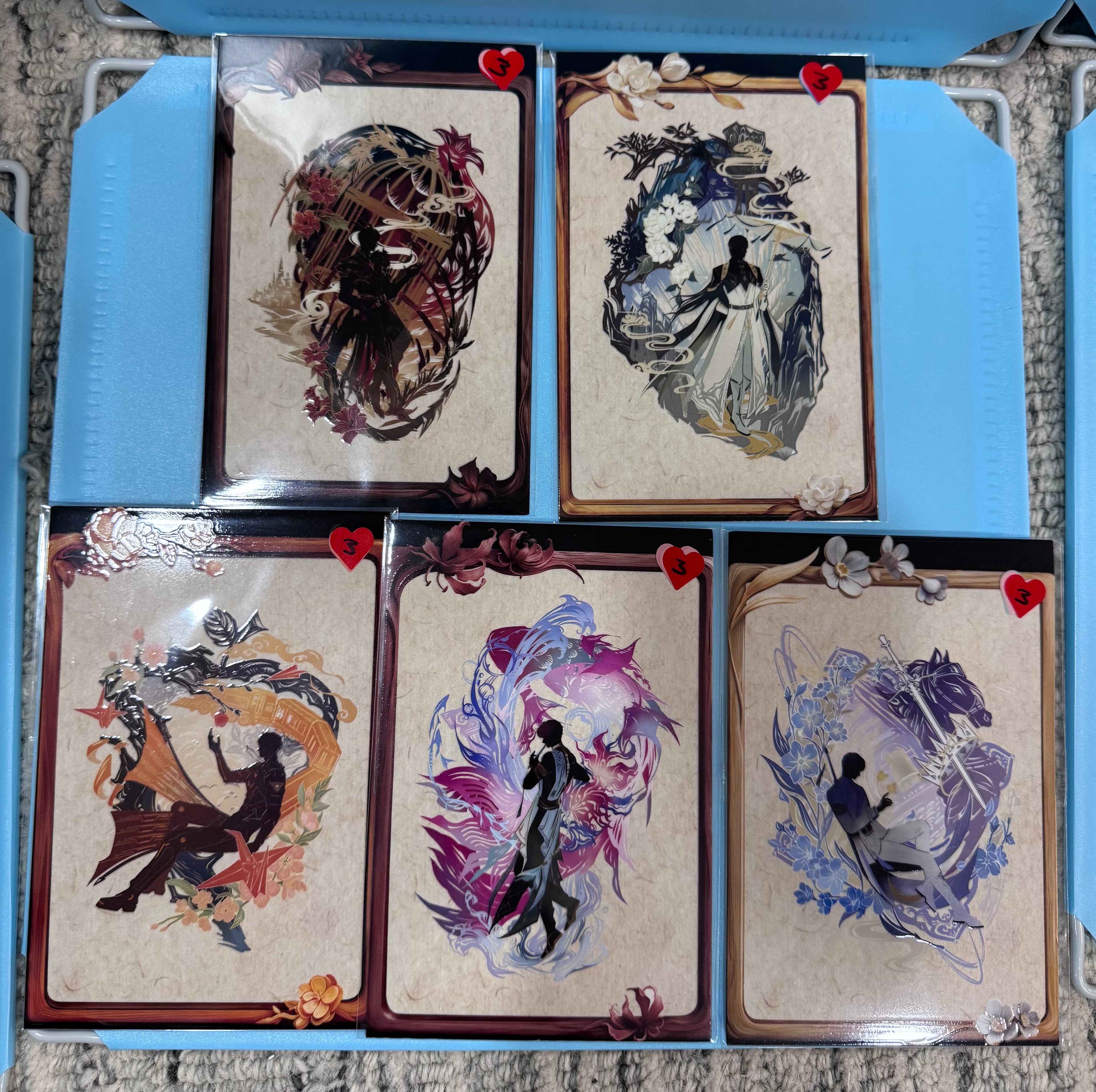 Official Images Fanmade A7 Embossed Stickers  Love And Deepspace