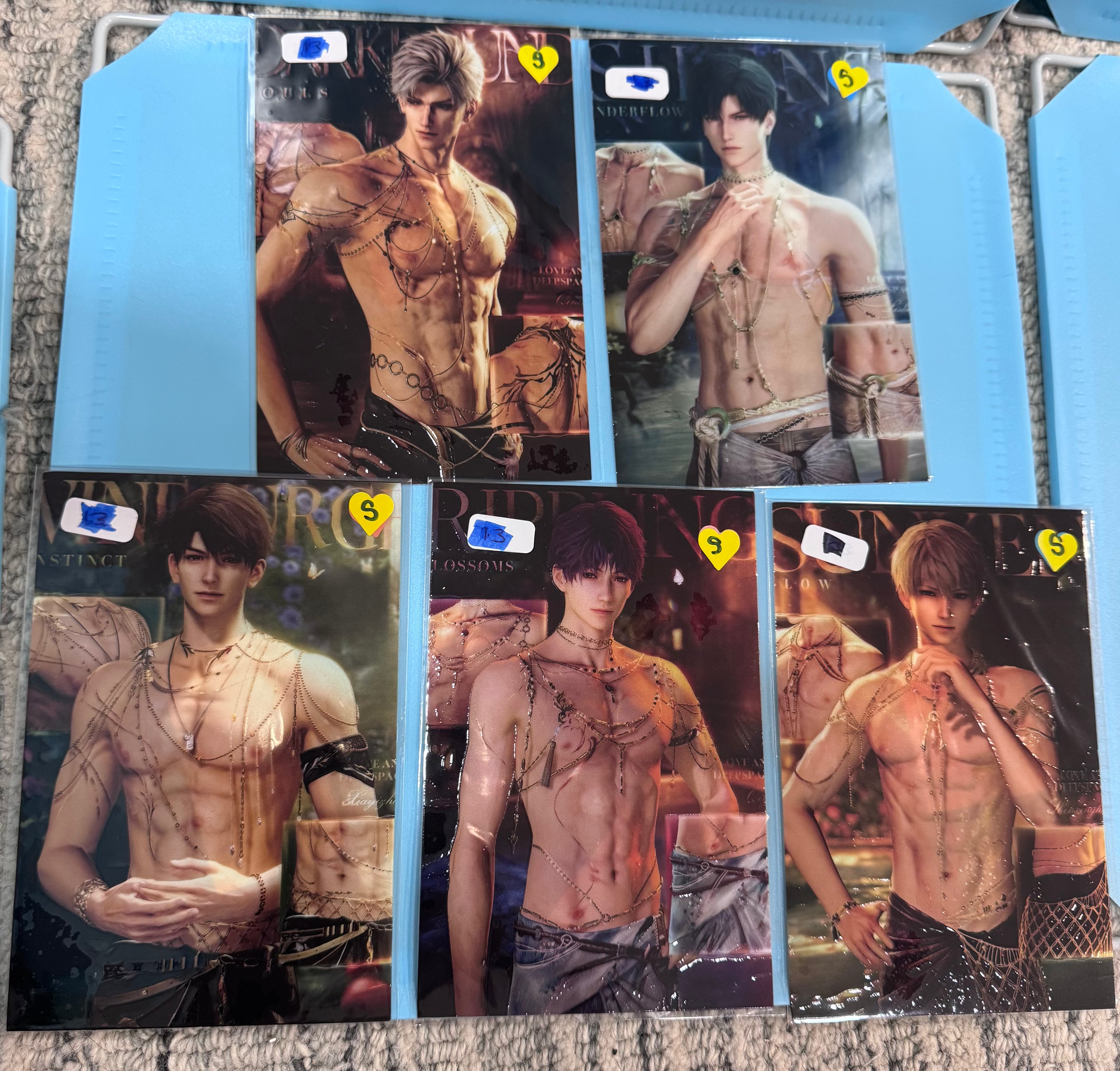 Official Images Fanmade A7 Embossed Stickers  Love And Deepspace